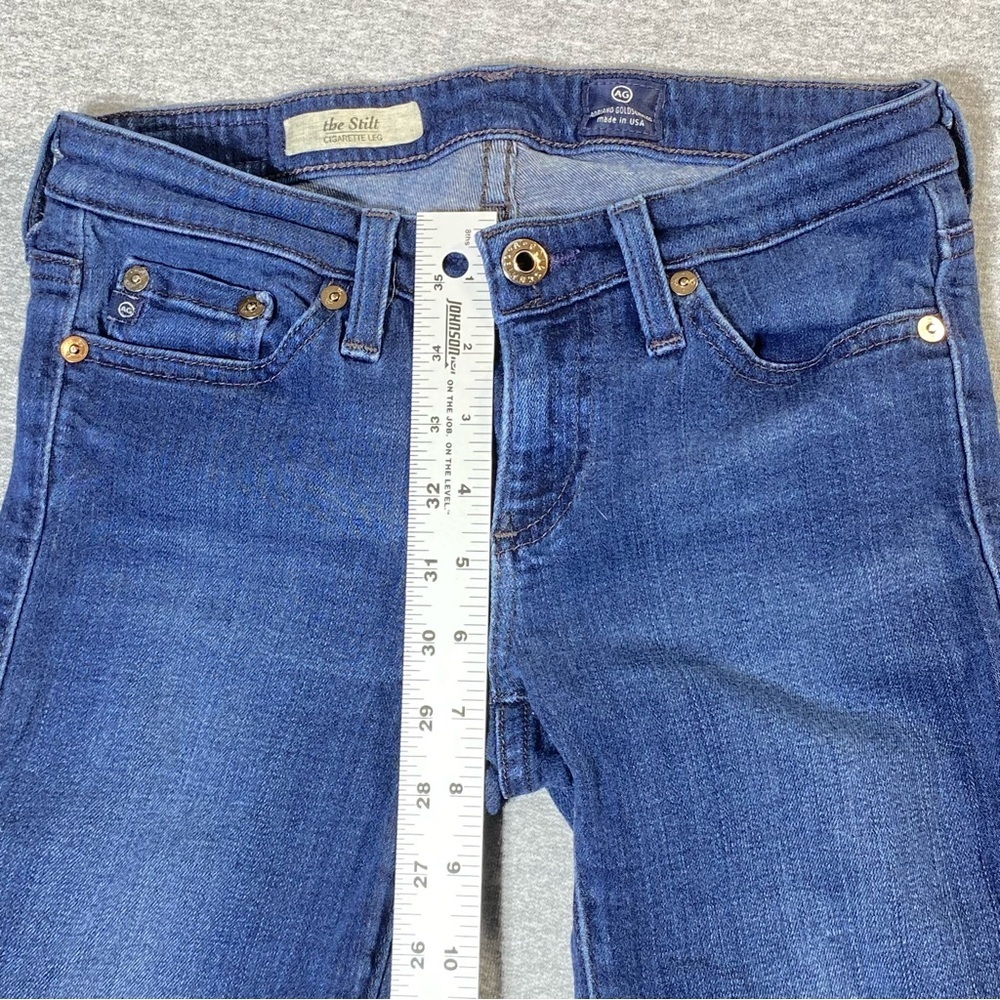 AG Stilt Cigarette Leg Jeans Women 25R Blue Skinny Low Rise Stretch Casual Denim - Picture 15 of 16